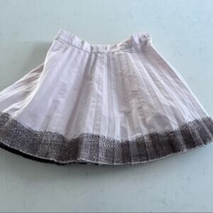 Il Gufo girls pleated pink brown skirt size 4